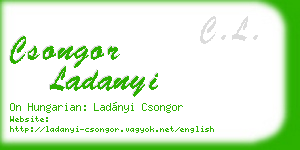 csongor ladanyi business card